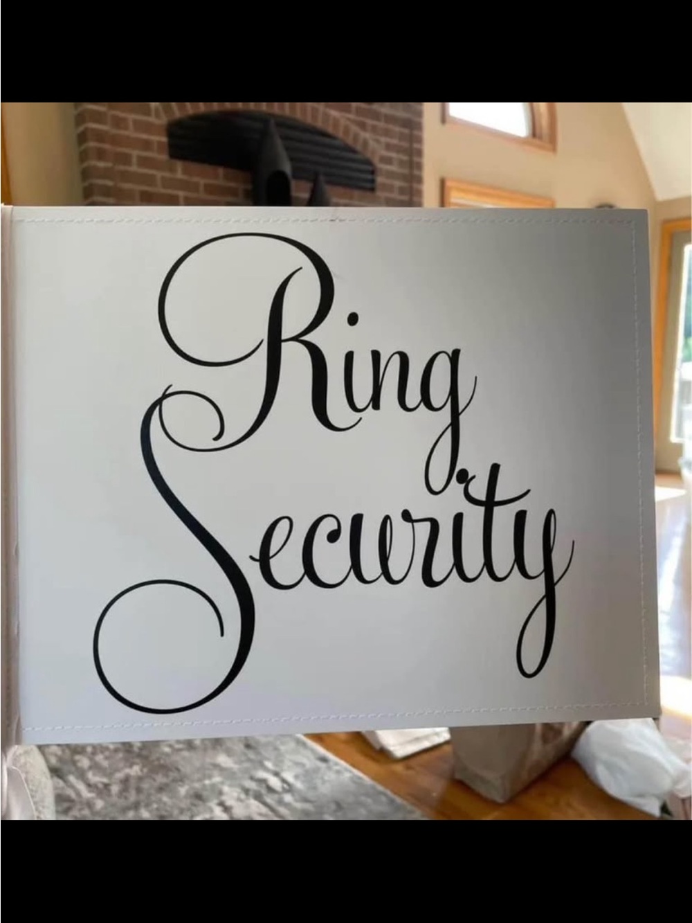 Ring Security Sign - Black Script